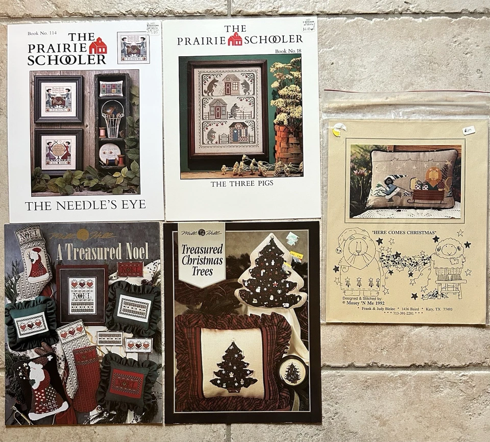 Gran Lote 53 Patrones Punto de Cruz De Colección Prarie Schooler Mill Hill Cricket Más Foto 2 de 4