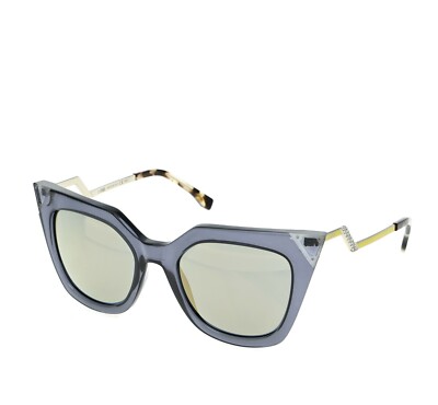 FENDI R1520 Iridia Transparent Gray Cat-Eye 52 mm Sunglasses - Main Image