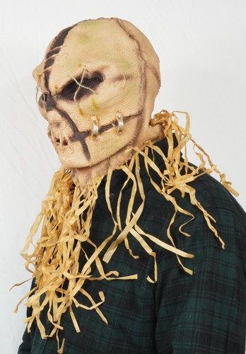 Halloween Scarecrow Mask Costume Latex Realistic Mask Scary Adult Men's - Picture 33 of 42