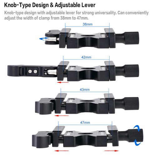 Andoer CL-50LS Quick Release Plate Clamp For Arca Swiss Tripod Ball Head S8K7 - Picture 5 of 11