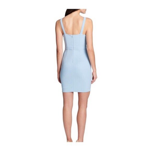 NWT Guess Blue Women's Size 12 Sheath Solid Lace-up Stretch Dress $128 - Picture 2 of 4