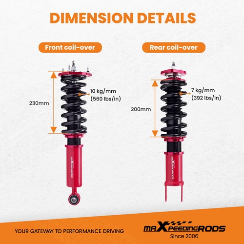 24 Level Damper Adjustable Coilover Lowering Kit For NISSAN 370Z 09+ G37 V36 RWD - Picture 9 of 13