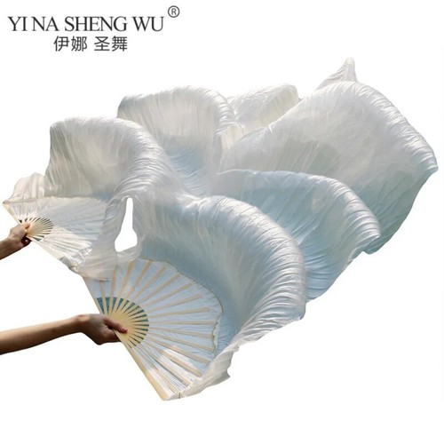 Seidenbauchtanz Seidenfächer 1 Paar gefärbt Tanz lang/kurz Fächer chinesische Tanzfächer - Bild 25 von 48
