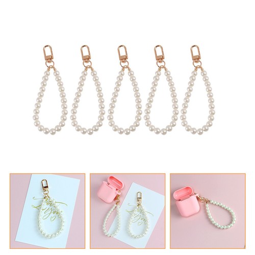 2 PCS Pearl Key Chain Protective Pendant Decorative Lanyard - Zdjęcie 10 z 12