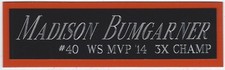 MADISON BUMGARNER Giants NAMEPLATE AUTOGRAPHED Signed BAT-JERSEY-BASEBALL-PHOTO