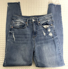 Wild Fable Jeans 4 Womens Regular Size Blue Denim High Rise Skinny Distressed