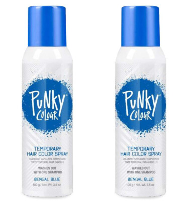 Punky Colour Temporary Hair Color Spray Bengal Blue Travel Size 3.5 oz(Lot of 2)