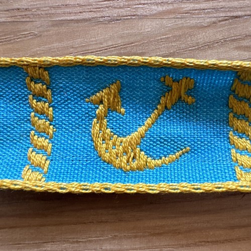 Vintage Nautical Embroidered Cotton Ribbon from West Germany 9+ Yards - Picture 4 of 12