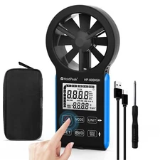Digital Anemometer CFM CMS Wind Speed Air Flow Air Velocity Meter HVAC 0.3-30M/S
