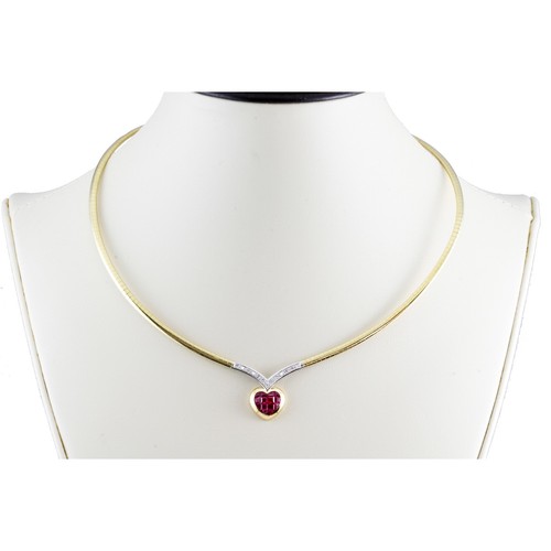 Red Ruby Diamond Heart Shape 