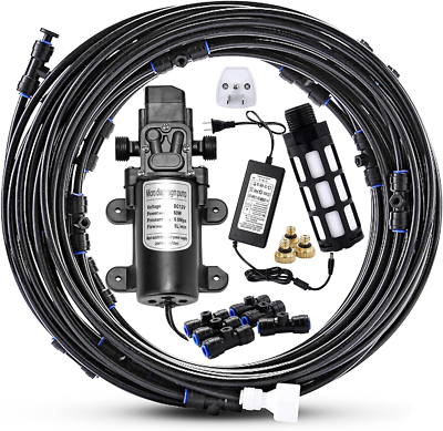 #ad Sistema de enfriamiento por nebulización para exteriores con kit de bomba 492 $92.38
