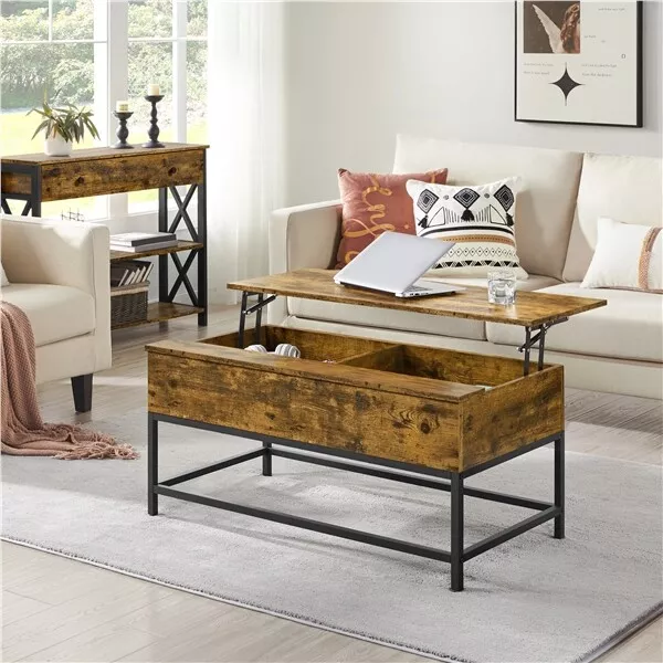 Industrial style lift top coffee table deals