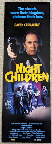 1989 Abduction & Night Children Video Movie Poster 13x40 Rolled 1 Sheet 2 Sided