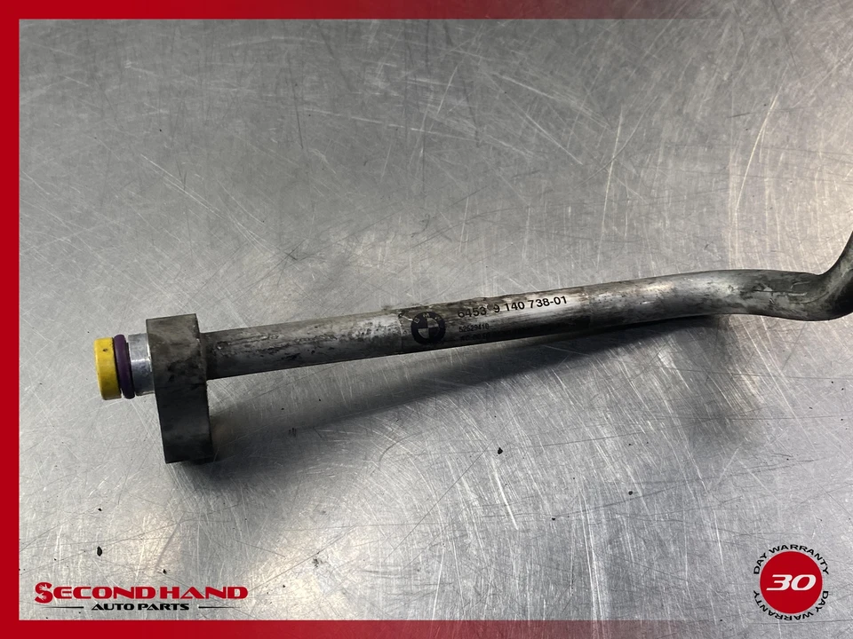 2006 - 2008 BMW 750i Air Conditioning A/C Condenser Water Hose Line 9140738 OEM - Image 2 of 4