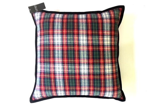 Dos Almohadas Ralph Lauren Pluma Escocesa Tartán Decoración Vacaciones Rojo Peekskill 20x20" - Imagen 4 de 5