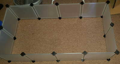 C&C Käfigauslauf Meerschweinchen Kaninchen 4 x 2 oder 3 x 3 | 12 Platten 24 Verbinder