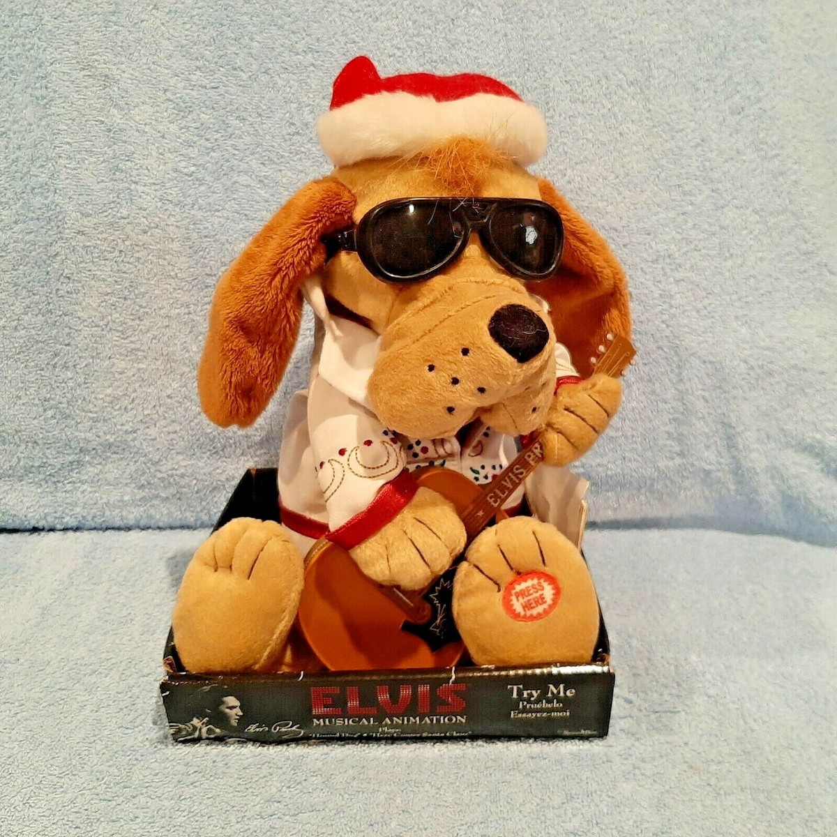 Musical Animated ELVIS PRESLEY Dog Sings 