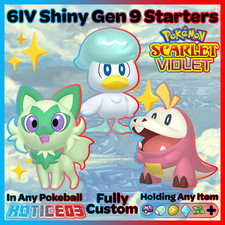 ✨Shiny Sprigatito Quaxly Fuecoco 6IV✨ Pokemon Scarlet & Violet  🚀Fast🚀