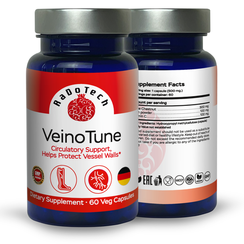 VeinoTune Varicose Veins Treatment for Legs, Reduces Swelling, Horse Chestnut 30 - Picture 4 of 7