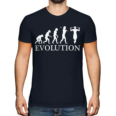 PULL UP EVOLUTION HERREN T-SHIRT TEE TOP GESCHENK BAR FITNESS
