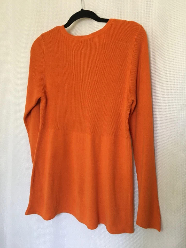 Cárdigan suéter acanalado Mountain Lake para mujer mediano otoño naranja SW4 Foto 3 de 4