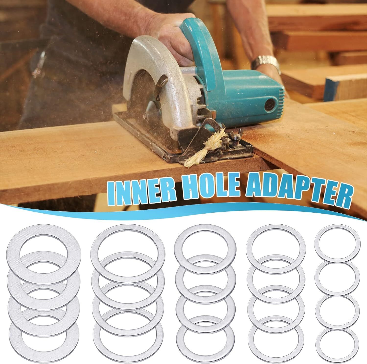 20 Pcs Saw Blade Bushing Set Saw Blade Adapter Ring Saw Blade Spacer, 1