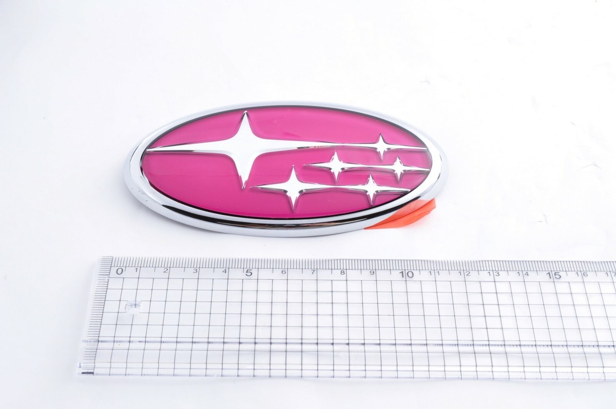 FOTHERINGAY★Same UK Pink  i logo オ Impreza WRX Subaru Emblem Custom Pink Front Ornament HAWKEYE
