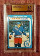 1979 O-Pee-Chee #240 Anders Hedberg Rangers Hockey Card BVG 9.5 Gem Mint Pop 1
