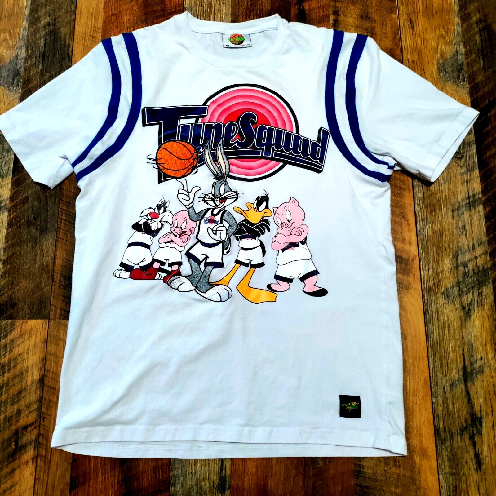 Men's Large Space Jam Tune Squad Shirt W/ Embroidered… Gem