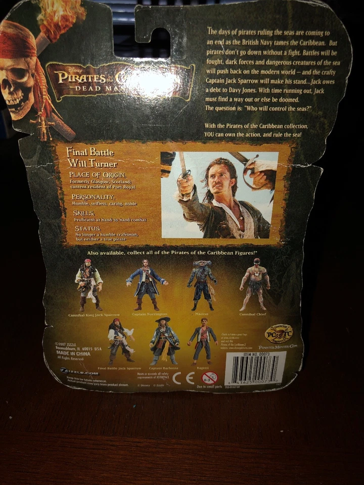 Boneco Pirates of The Caribbean Final Battle Will Turner Zizzle - (Dead Man's C - Imagem 3 de 4