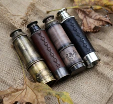SET OF 4 ANTIQUE BRASS TELESCOPE MARITIME NAUTICAL PIRATE SPYGLASS VINTAGE