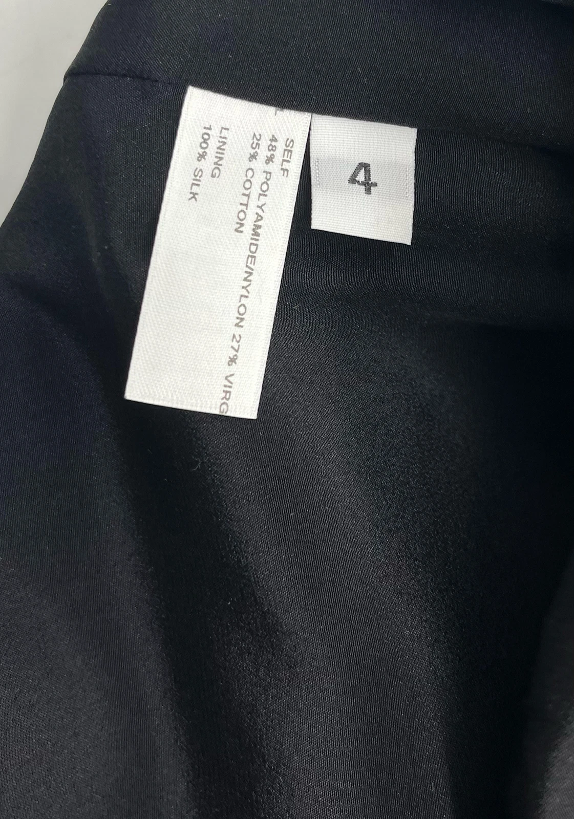 OFF WHITE Abito jacquard Carolina Herrera MACCHIATO bianco sporco nero impreziosito tg 4