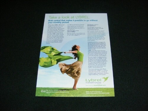 LYBREL magazine clipping from 2007 print ad for Birth Control - Picture 1 of 2