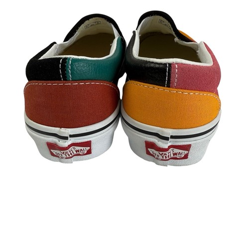 NEW Vans Classic Slip On Pride Color Block Suede Canvas Shoes Women 5.5 - Men 4 - Picture 6 of 9