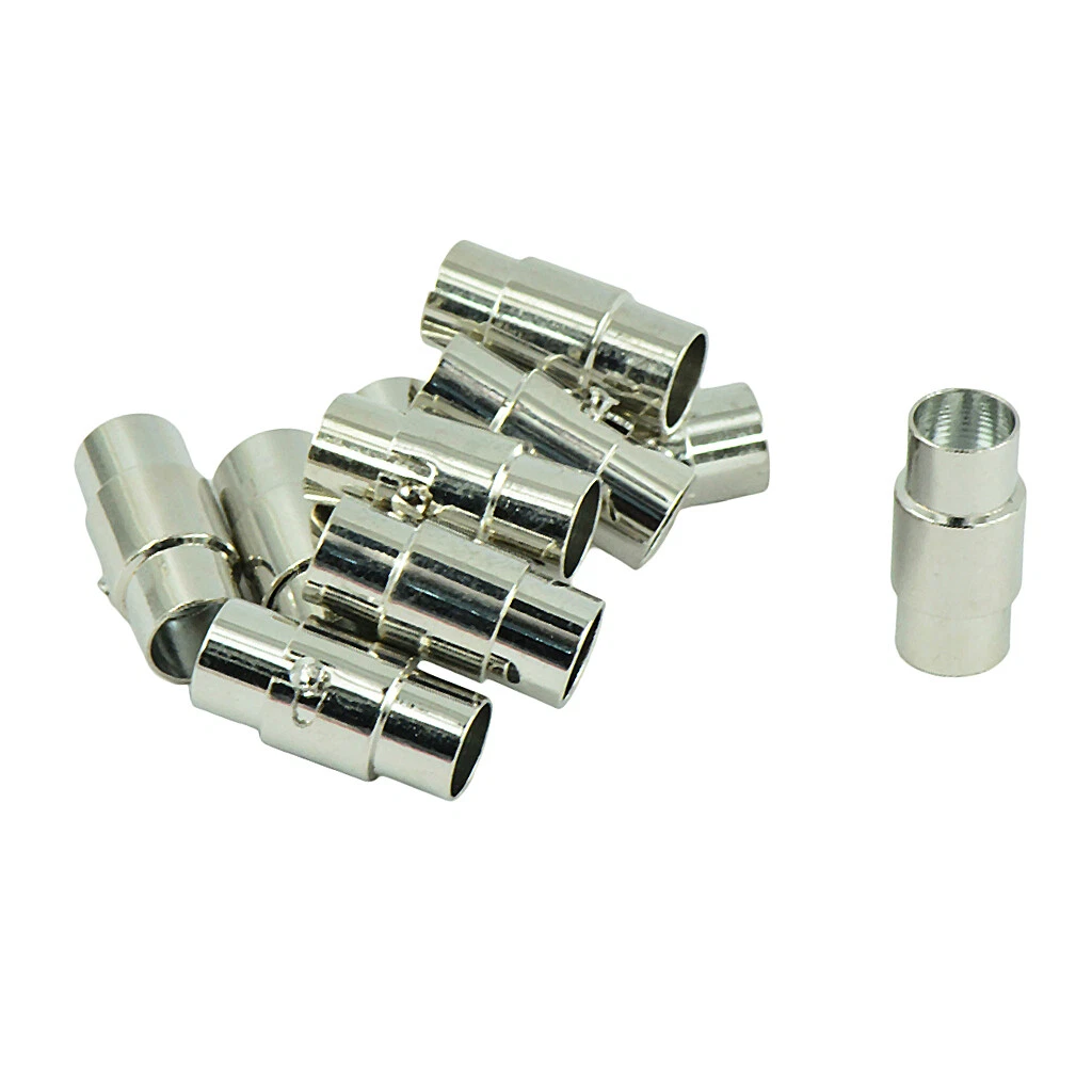 10x Magnetic Lock Clasp Kumi End Cap Glue Leather Cord Bracelet