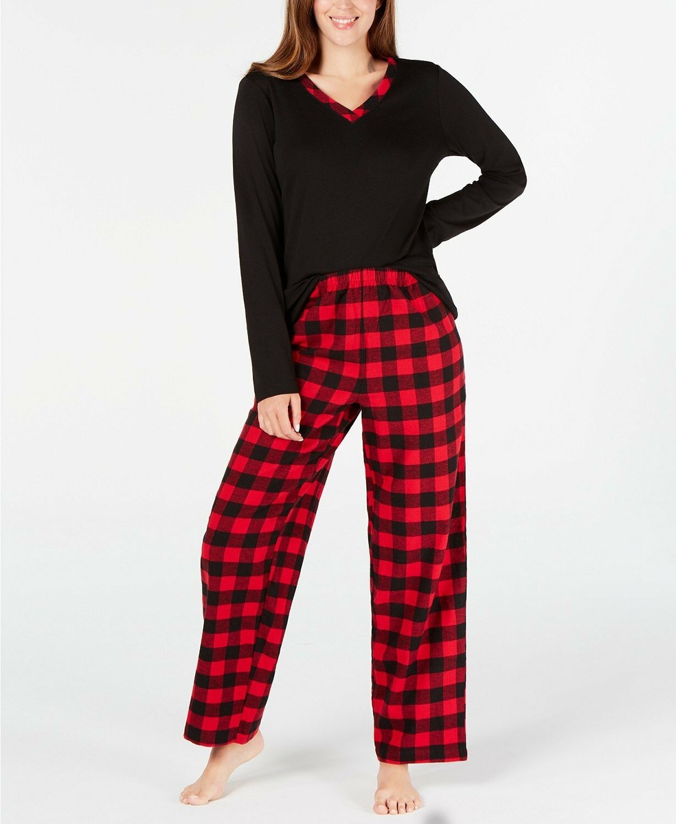 ルームウェア・パジャマ JILLSTUART FLANNEL CHECK PAJAMA SET BMH1758 Flannel Pajama Set In White-out Plaid For Women | J.Crew