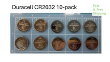 Duracell CR2032 3V Lithium Coin Battery - 10 Pack    Fast + Free Ship from USA