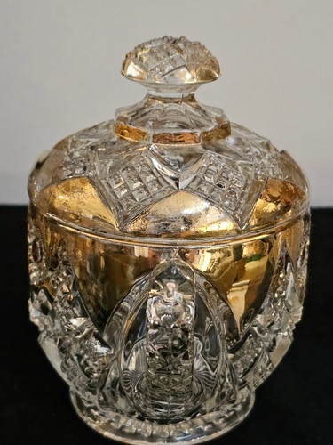 EAPG Creamer and Sugar Sawtooth Edge Stretched Diamond and Hobstar - Picture 10 of 22