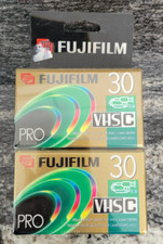 NEW 2 Pack Sealed FUJI FILM PRO Premium High Grade for VHS-C Camcorder TC-30