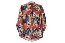Vintage WRANGLER Western Shirt men's Size M 90s Cowboy Pattern USA Style