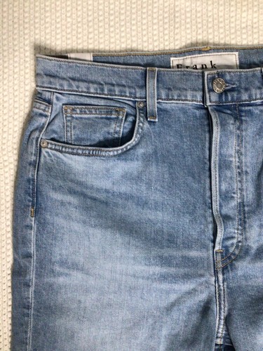 Neu ohne Etikett Frank & Eileen Monaghan Jeans Gr. 31 hoher Bund 1990 Waschung Denim ausgefranste Säume - Bild 5 von 13