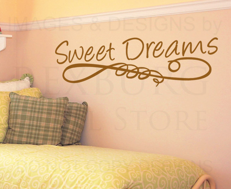 Sweet Dreams Baby Nursery Wall Art Quote Vinyl Lettering Decal K19-image