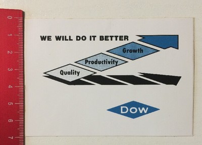 Aufkleber/Sticker: Will Do It Better Quality Productivity Growth-Dow (200516161)