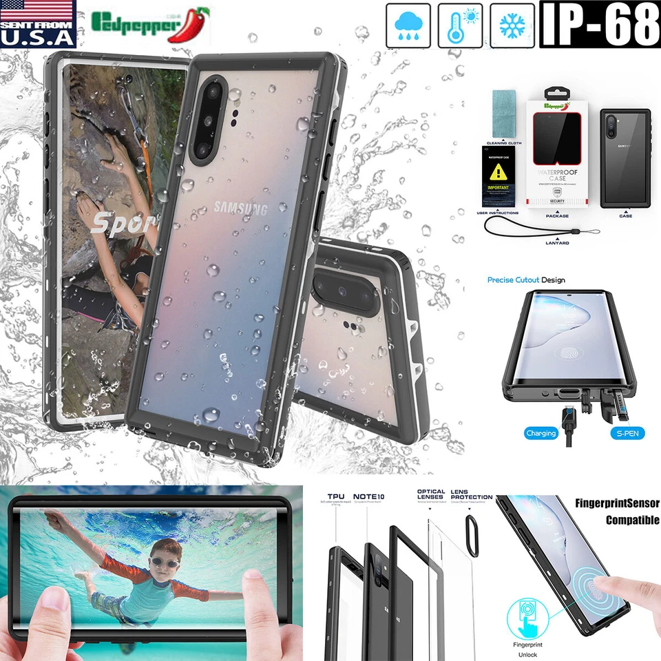 Funda impermeable a prueba de suciedad para Samsung Galaxy Note 10+ Plus Note 9 S10+ Foto 2 de 4