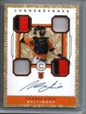 Chance Sisco 2018 Panini Cornerstones Autograph Game Used Jersey Patch #21/25