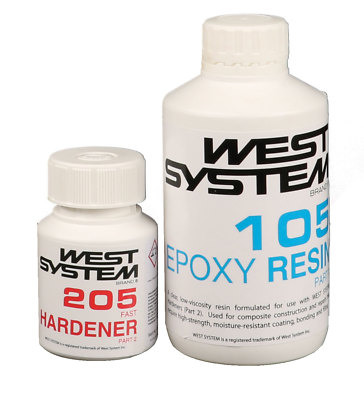WEST SYSTEM Epoxidharz Junior Pack 105-206, langsamer Härter Harz Bootsharz
