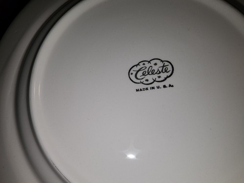 Set of 11 Homer Laughlin Celeste Plates = 6 Dinner & 5 Bread and Butter Plates - Picture 6 of 10