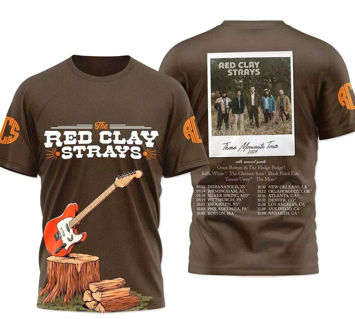 The Red Clay Strays 2024 Tour 3D Graphic Tee