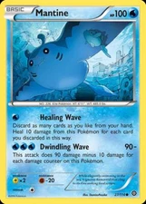 Pokemon Mantine (27/116) Steam Siege LP REVERSE HOLO