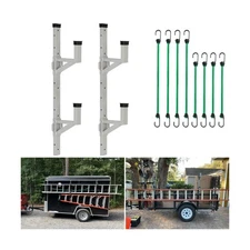 Aluminum Side Mount Trailer Ladder Rack, Lightweight Rustproof Adjustable Lad...